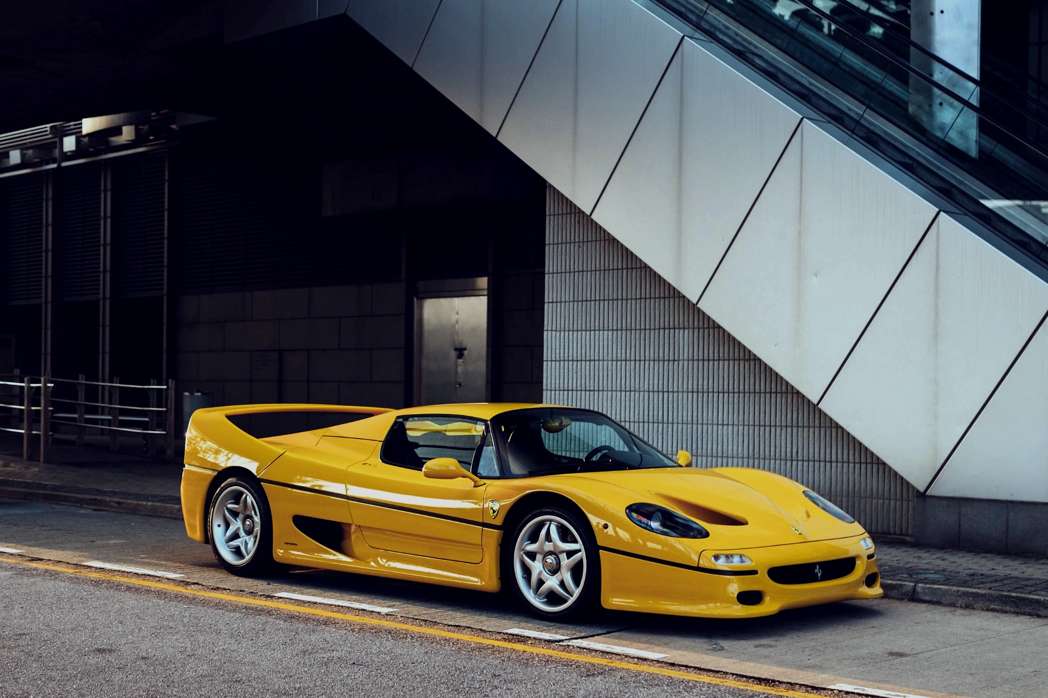 Yellow Ferrari F50